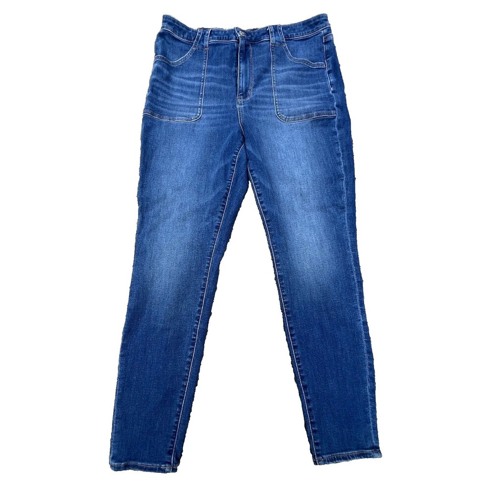American Eagle Next Level Stretch Super Hi-Rise Jegging Regular Size 18 NWT Blue